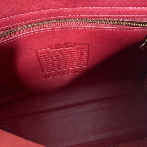 Coach vintage red leather crossbody bag with top handle - Picture 8 of 8